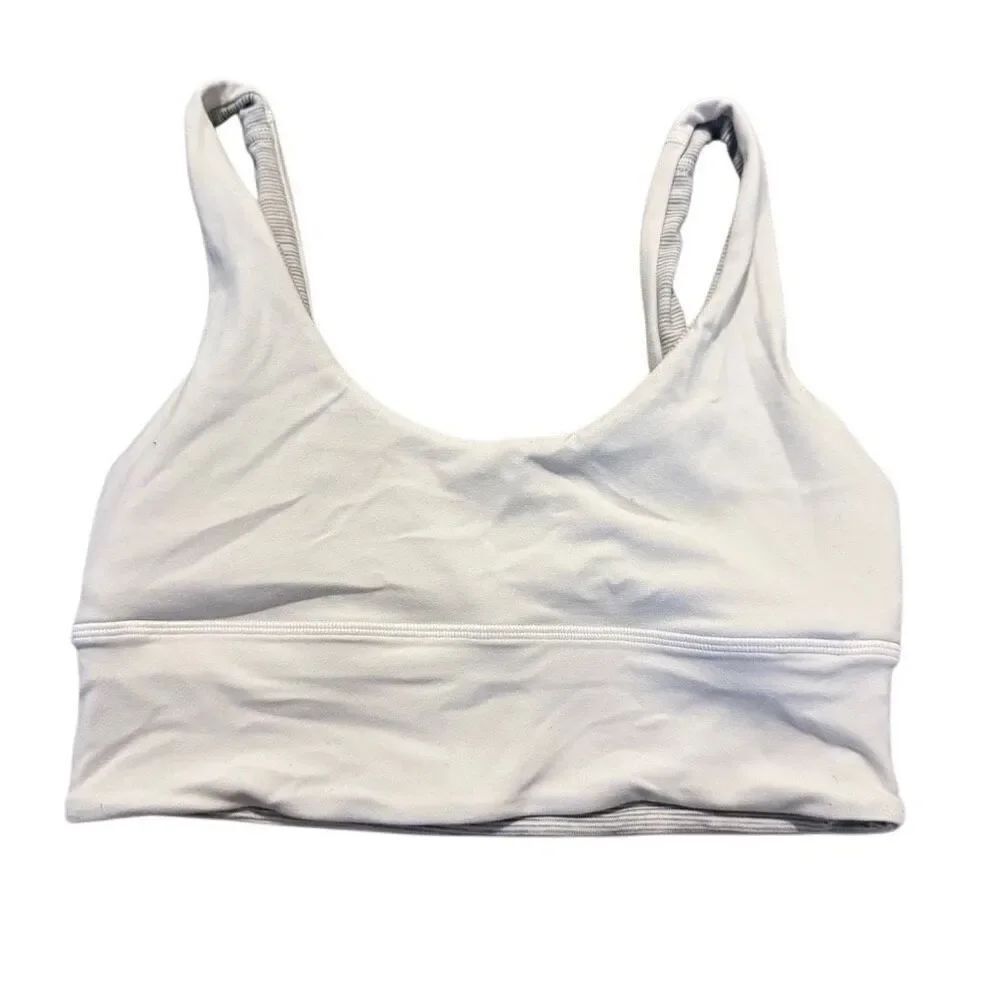 Lululemon white and gray reversible sports bra size 6